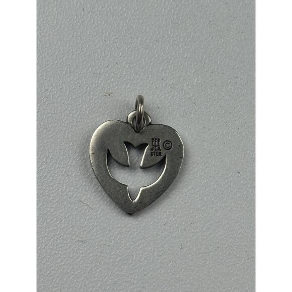 James Avery Sterling Silver Cut Out Heart Dover Charm - Picture 4 of 5